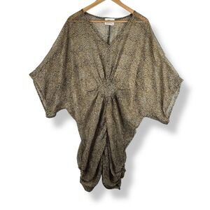 Sister Moses‎ Leopard Tunic Top Womens Size XL Boho Indie Festival Hippie Artsy